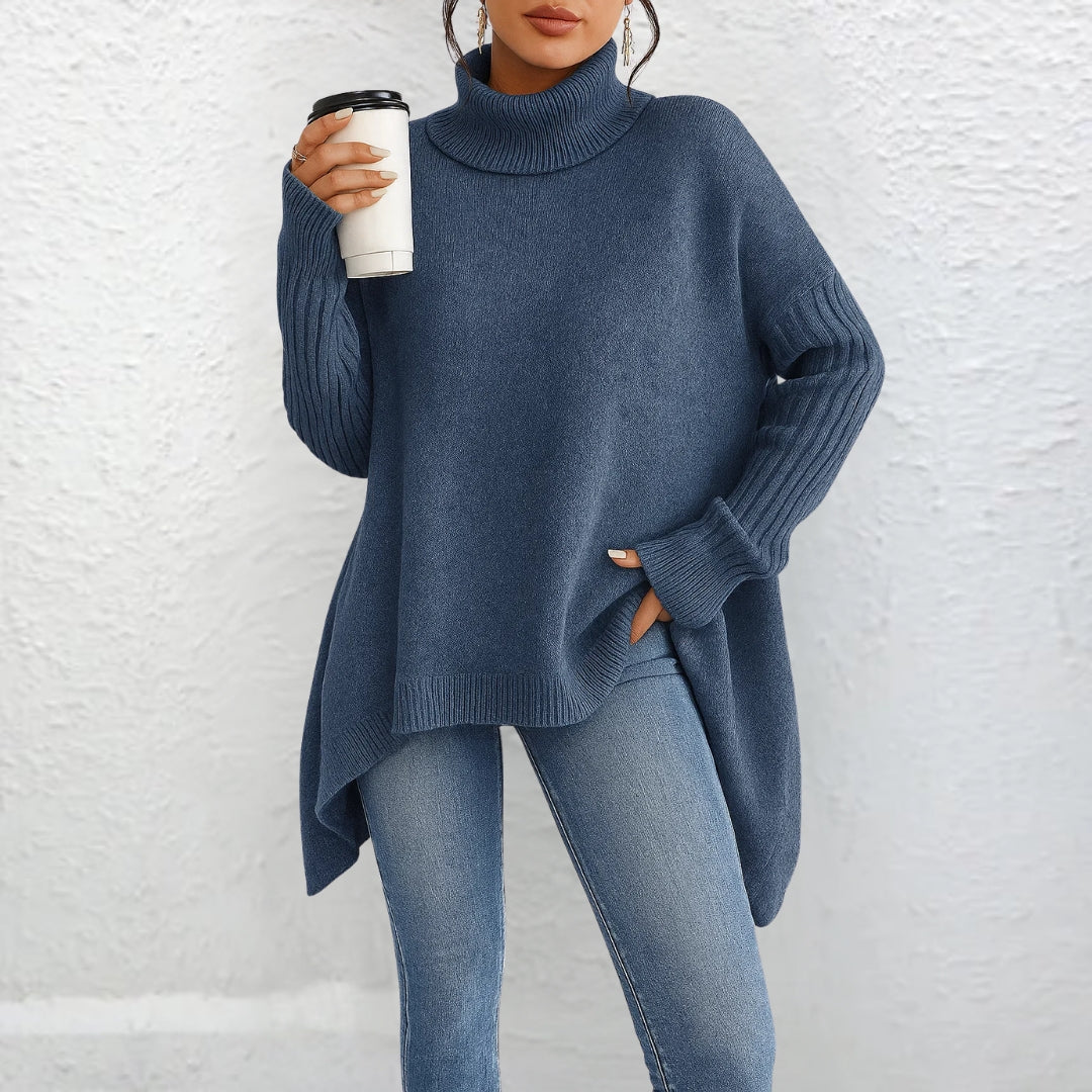 Vânia | Camisola de Gola Alta Casual