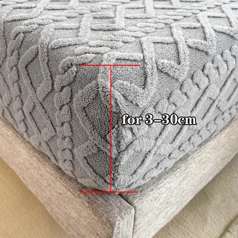 Thick Plush Fitted Mattress Cover – Ultra-Soft Bed Sheet, Easy to Fit & Machine Washable - TARHUS