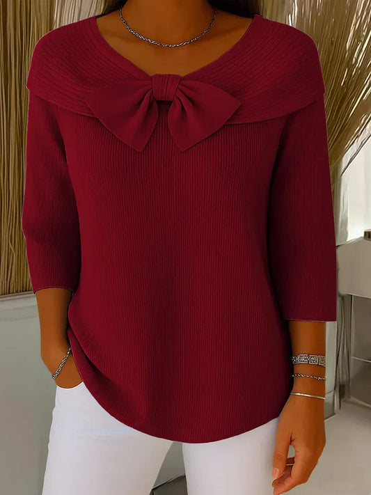 Ilona | Women's wool jumper with bow