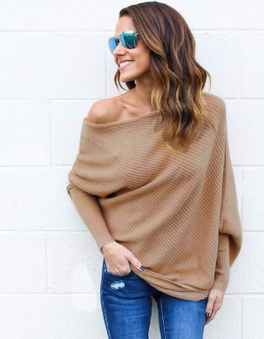 Dariah - Off-Shoulder Neckline Sweater