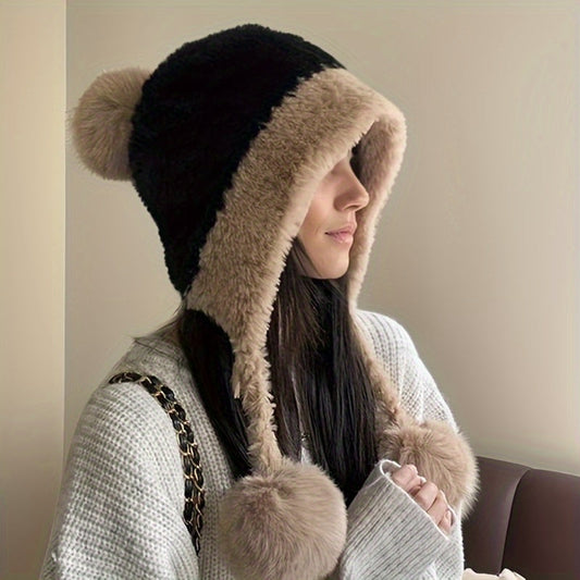 Bonnet d’Hiver avec Oreillettes Ajustables pour Adulte | Idéal pour les Activités Extérieures