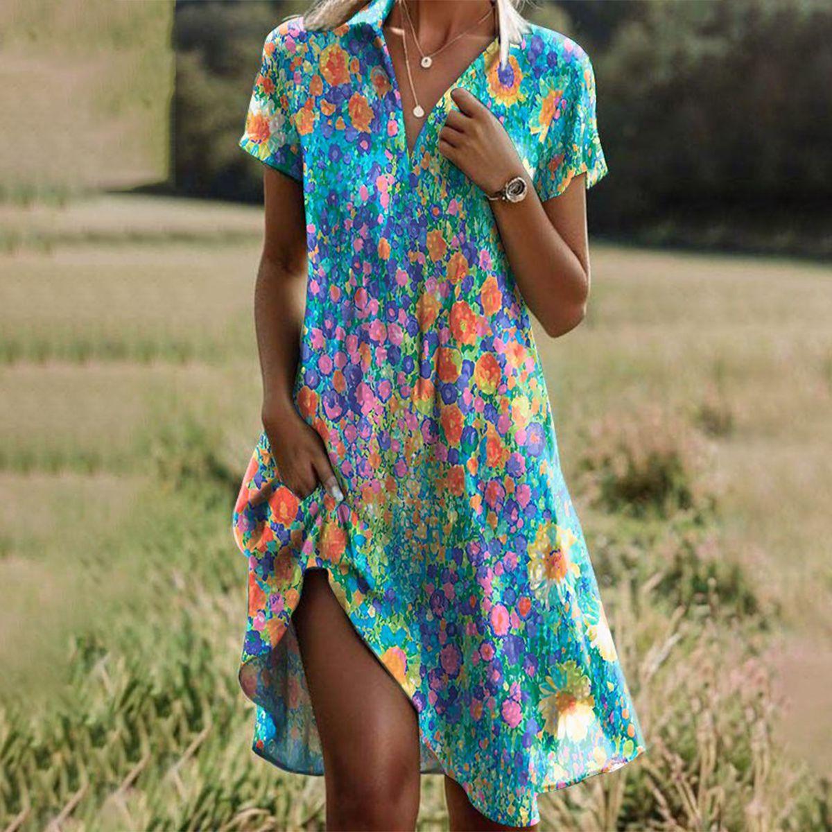 Women’s Summer Dress Flattering Breezy | Lightweight Cotton