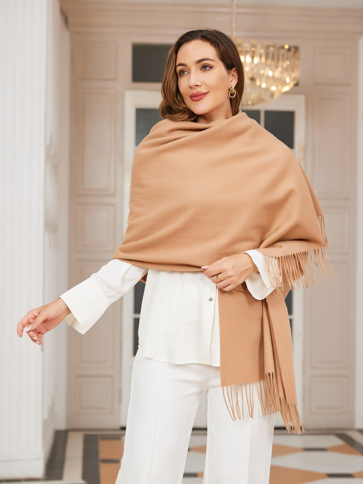 Écharpe Hiver à Franges pour Femme | Idéale pour la Saison Froide