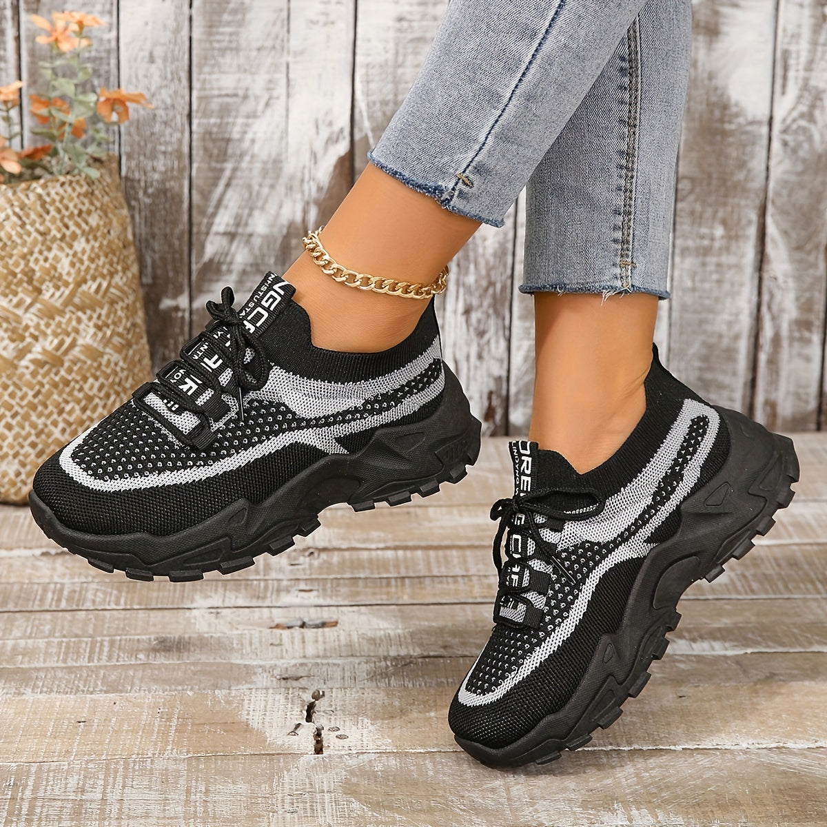 Amanda Women's Stylish Mesh Sneakers with Adjustable Comfort