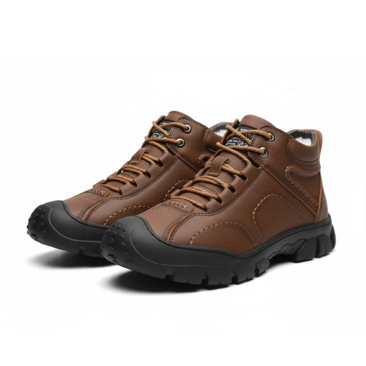 Heren Winterboots – Warme Gevoerde Wandelschoenen met Antislip Zool