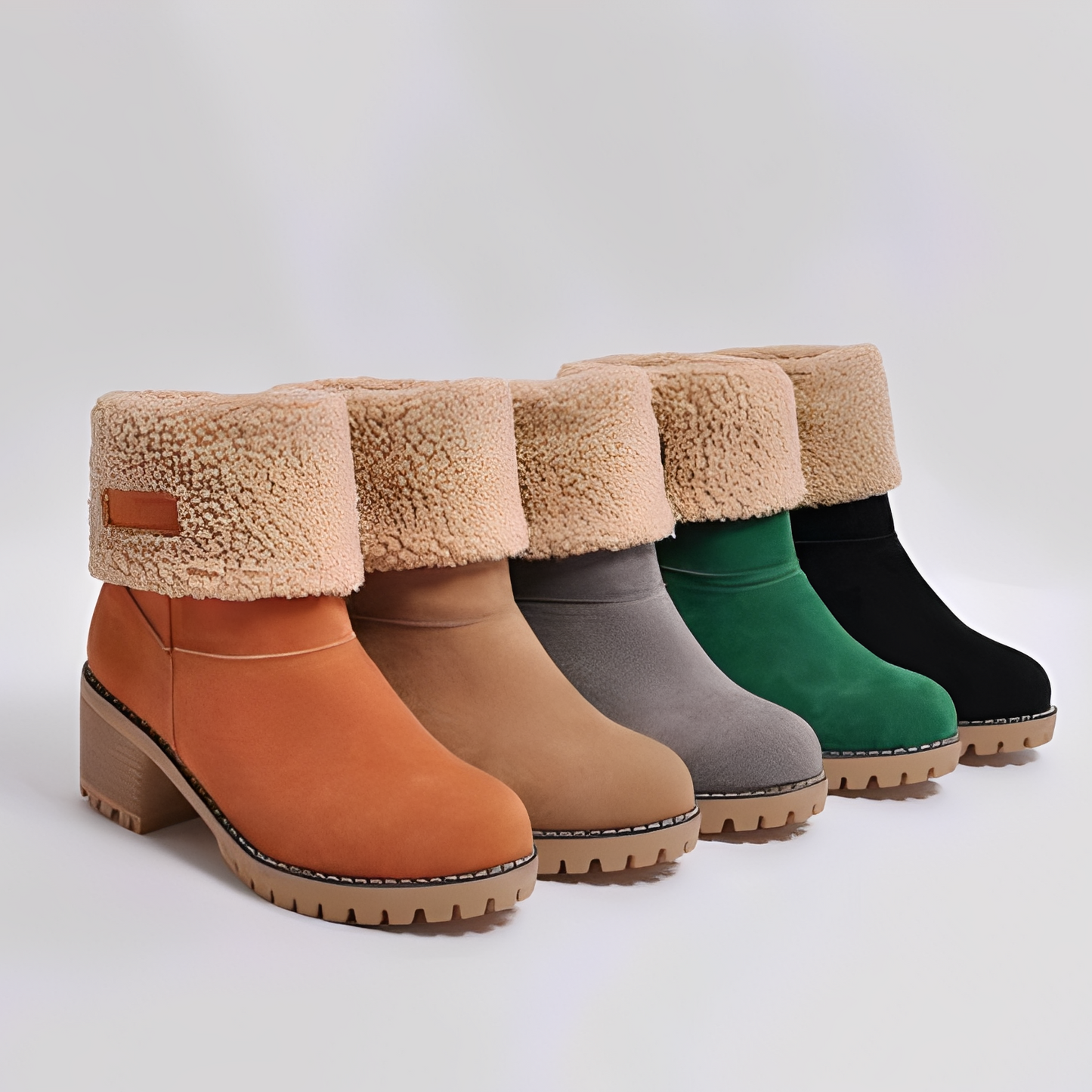 Dames Suède Winterlaarzen met Warme Voering
