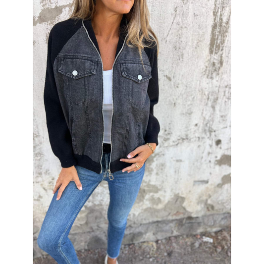 Sienna V-Neck Dames Jacket – Lichtgewicht Herfstjas met Moderne Pasvorm