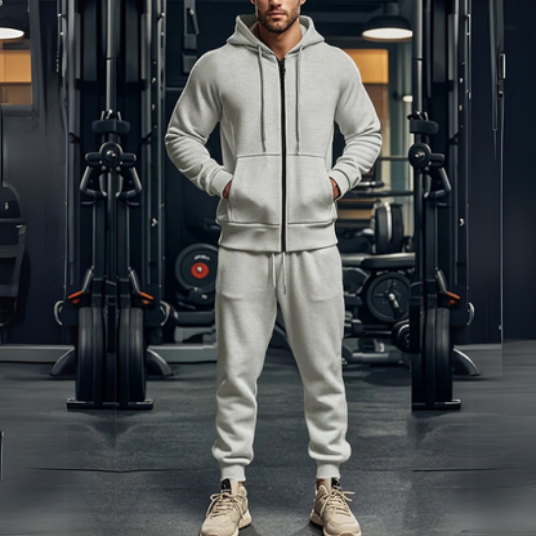 Arlo – Ensemble deux pièces décontracté avec sweat à capuche zippé et pantalon ample