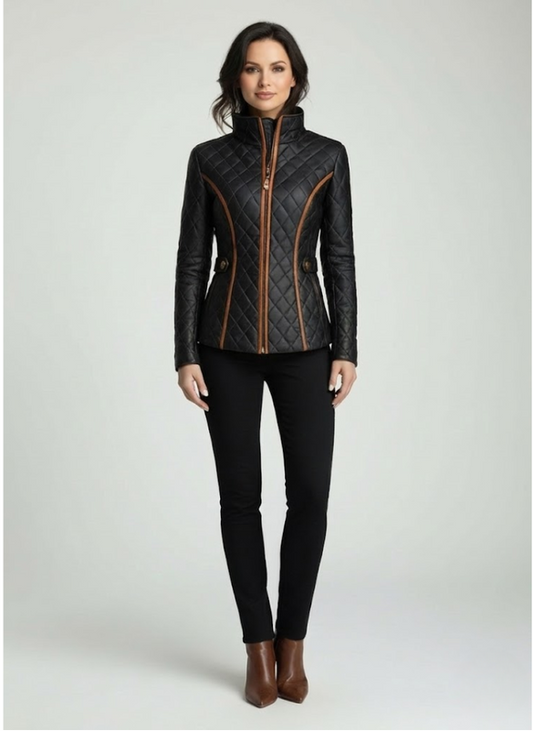 Nandini - Chaqueta Acolchada con Acolchado de Diamantes