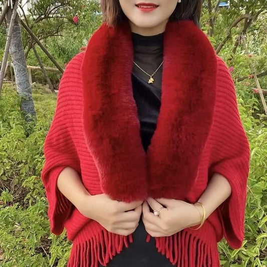 Écharpe Tricotée à Mailles Larges pour Femme | Idéale pour la Saison Automne-Hiver