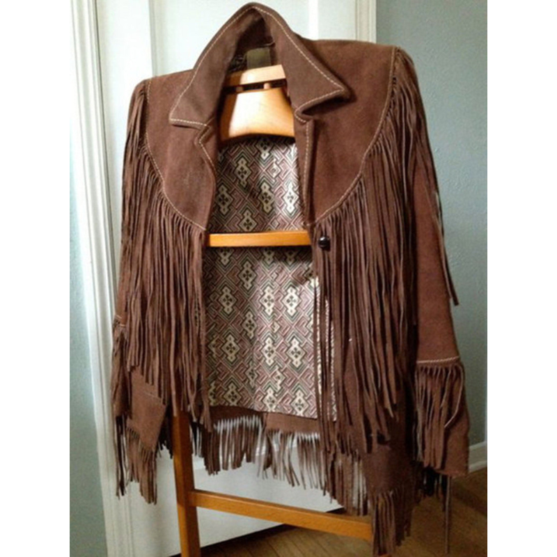 Dames Suède Jack met Franjedetails