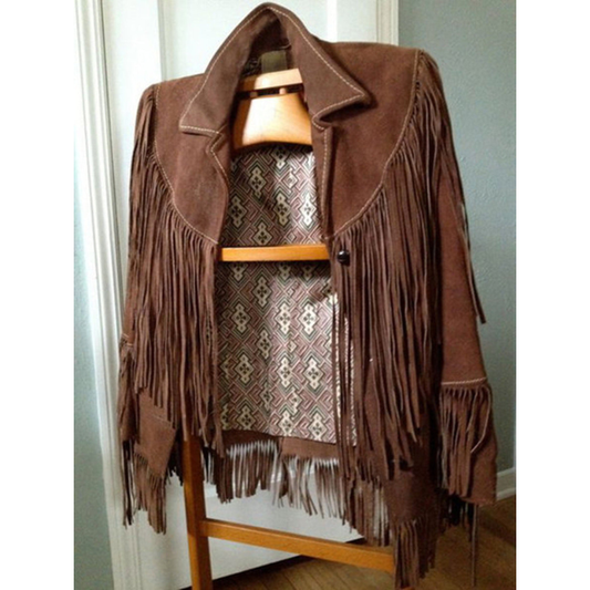 Dames Suède Jack met Franjedetails