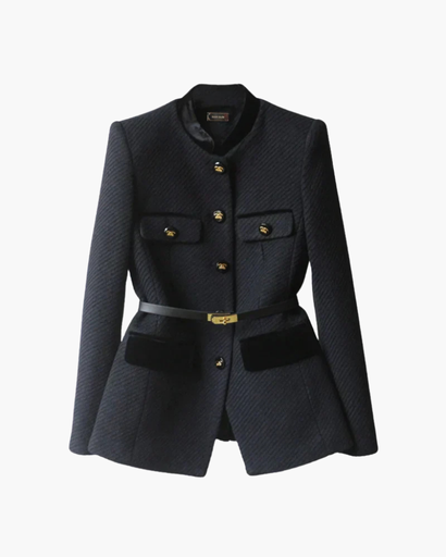Veste Femme Élégante Cintrée à Boutons Dorés – Style Structuré & Silhouette Moderne