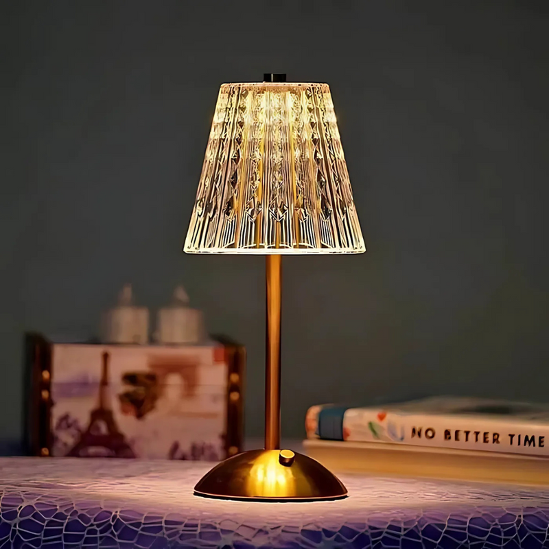Crystal | Luxe LED‑Tischlampe mit Kristall‑Effekt