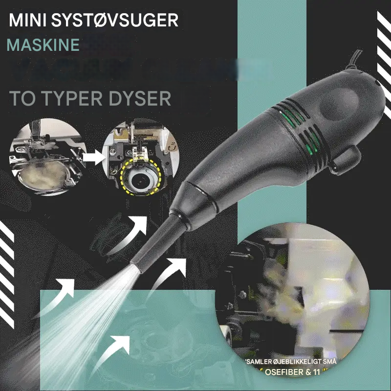 Mini støvsuger til præcisionsrengøring | Kompakt USB