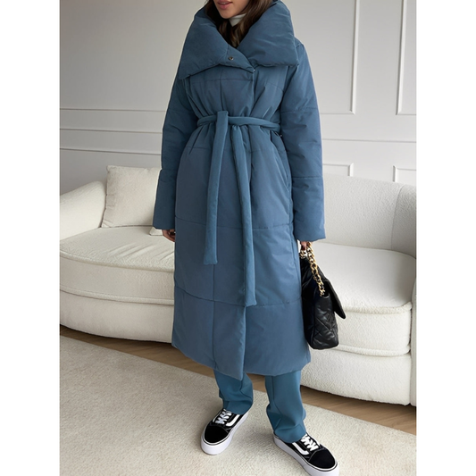 Lange Dames Winterjas met Warme Voering