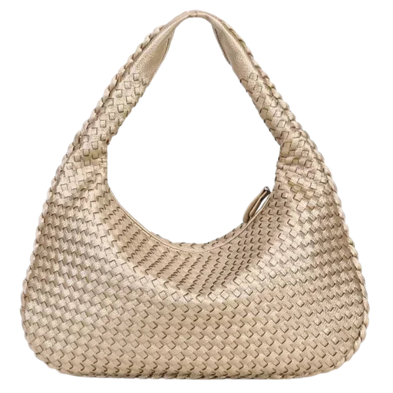 Alina – Sac bandoulière hobo avec design patchwork et ouverture zippée