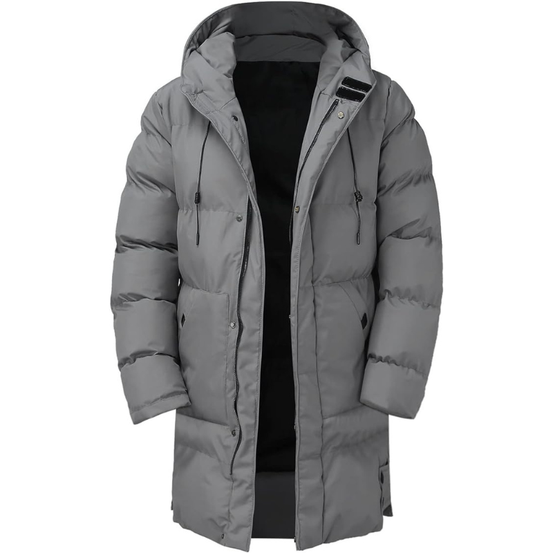 Lange Heren Pufferjas met Capuchon