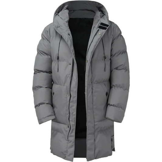 Lange Heren Pufferjas met Capuchon
