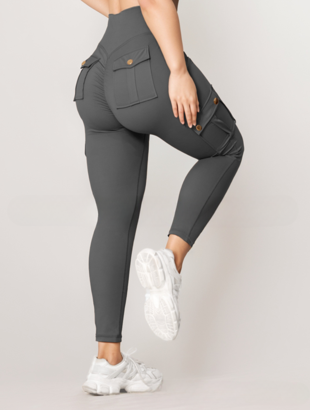 Alice – Pantalon taille haute tendance avec plusieurs poches et coupe décontractée