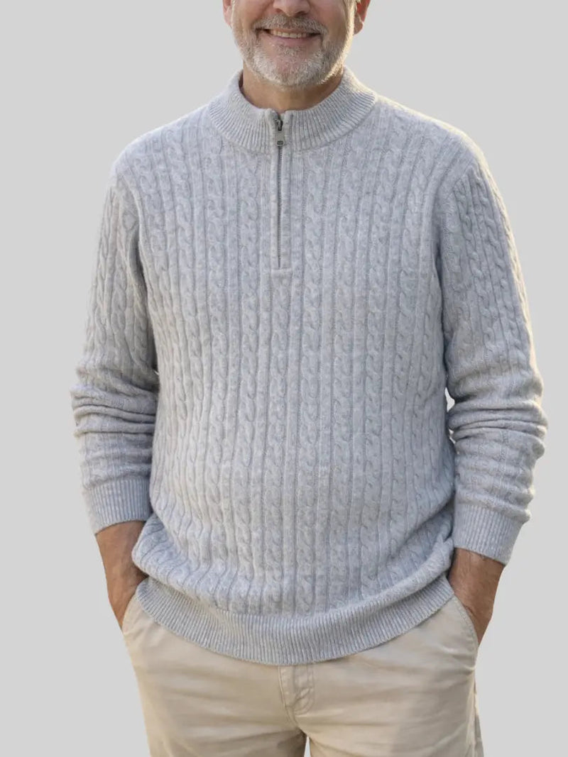 De Veneto – Kasjmieren Half-Zip Cardigan Rafello&Co
