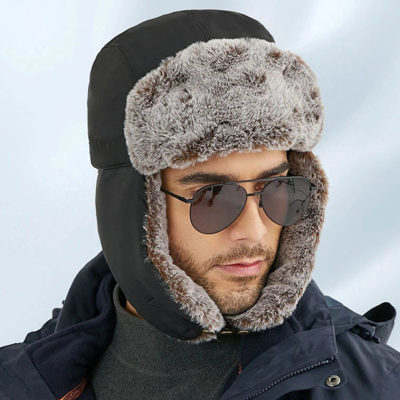 HeadCozy – Chapeau en polaire réglable avec longues rabats