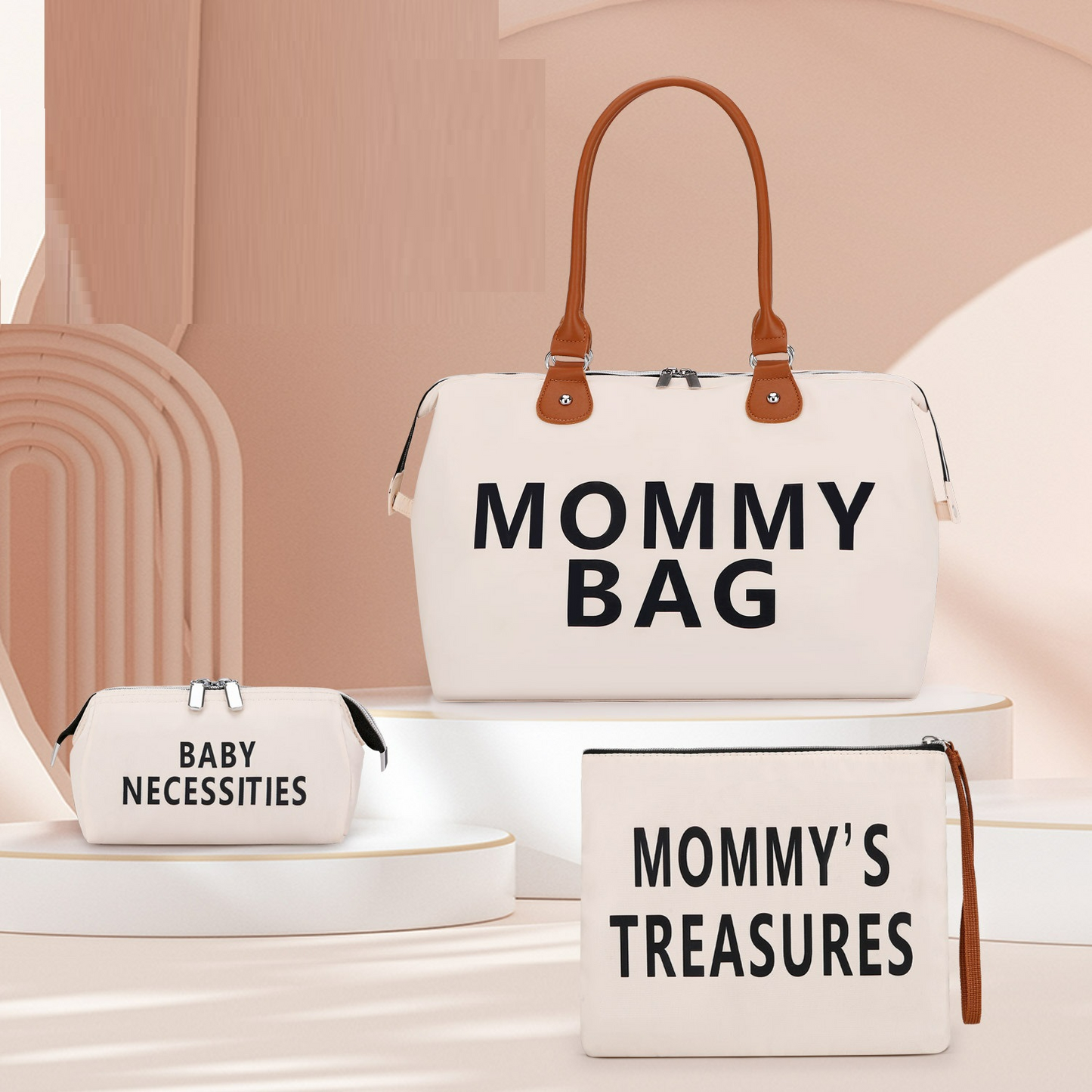 CarryAll – 3-Delige Mama Tas Set – Stijlvolle Complete Luiertas Oplossing