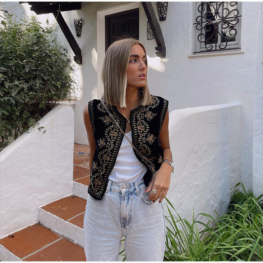 Elena – Gilet sans manches élégant au design classique et à la coupe décontractée