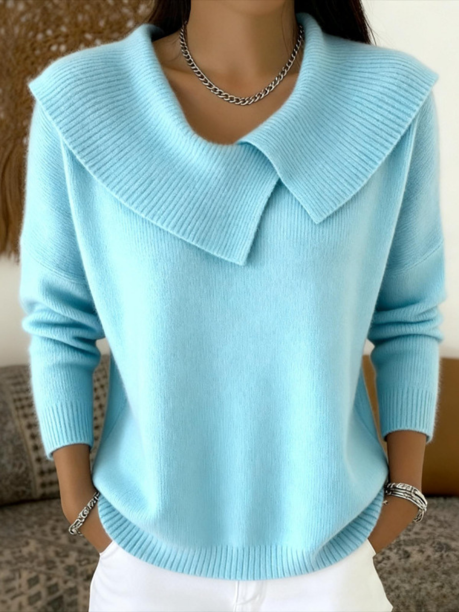 Emilia CozyKnit | Warmer Pullover mit Softkragen