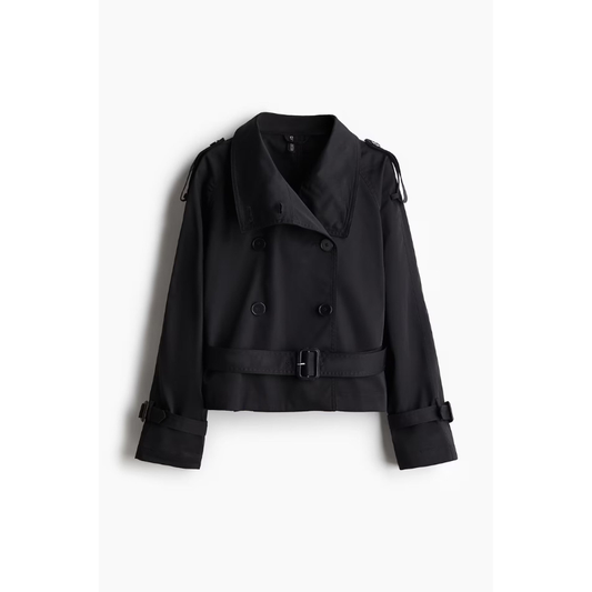 Dames Trenchcoat met Ceintuur en Dubbele Knoopsluiting