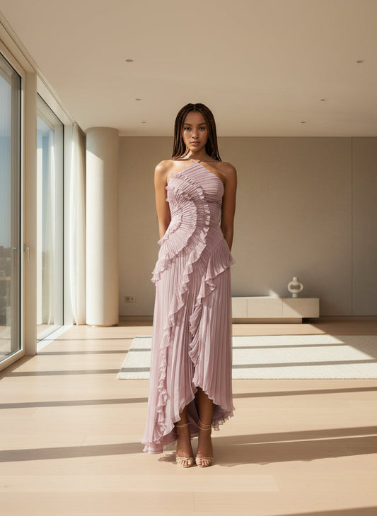 Serena – Ocean Whirlpool Maxi Dress