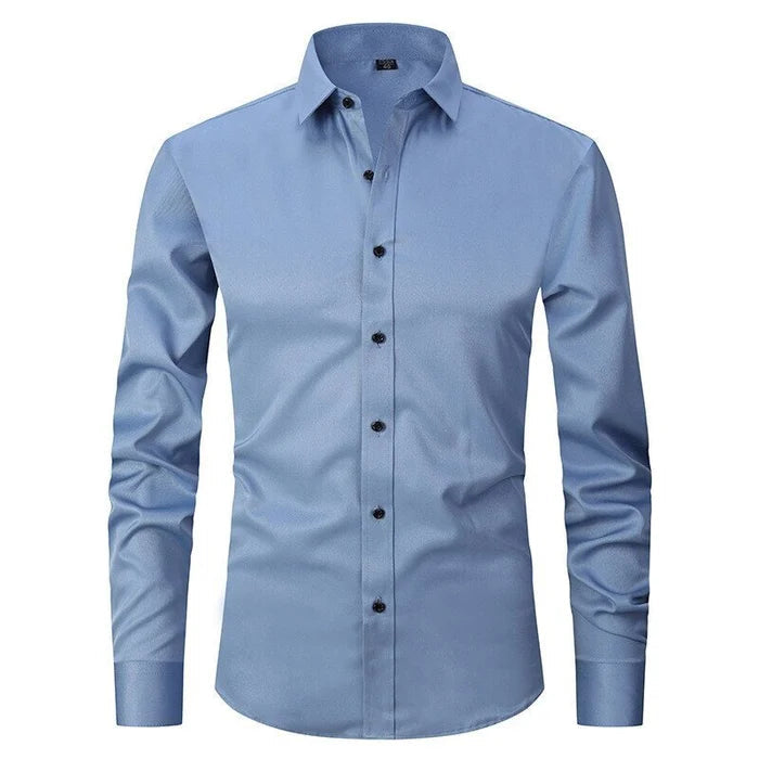 Thomas – Chemise élégante à manches longues avec bouton et col pointu classique