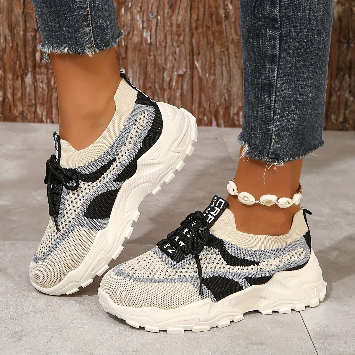 Amanda Women's Stylish Mesh Sneakers with Adjustable Comfort