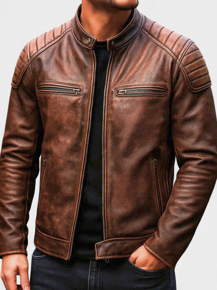 Javier | Chaqueta De Cuero Impactante