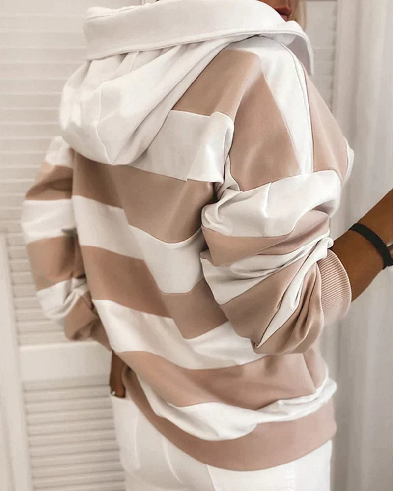 Avencea – Nautical Stripe Hoodie for a Warm and Fashionable Look