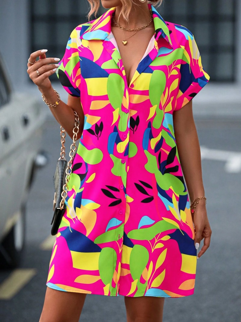 Sienna | Printed Button-Down Dress