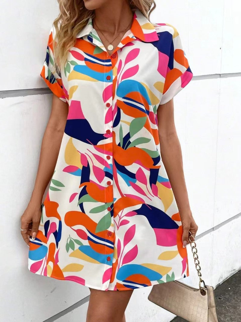 Sienna | Printed Button-Down Dress
