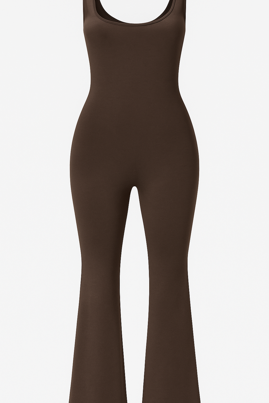 Tuta Sportiva a Zampa Senza Maniche a Compressione - Marrone - 12/28/2024 jumpsuit Summer/Jumpsuit - Concept Palermo