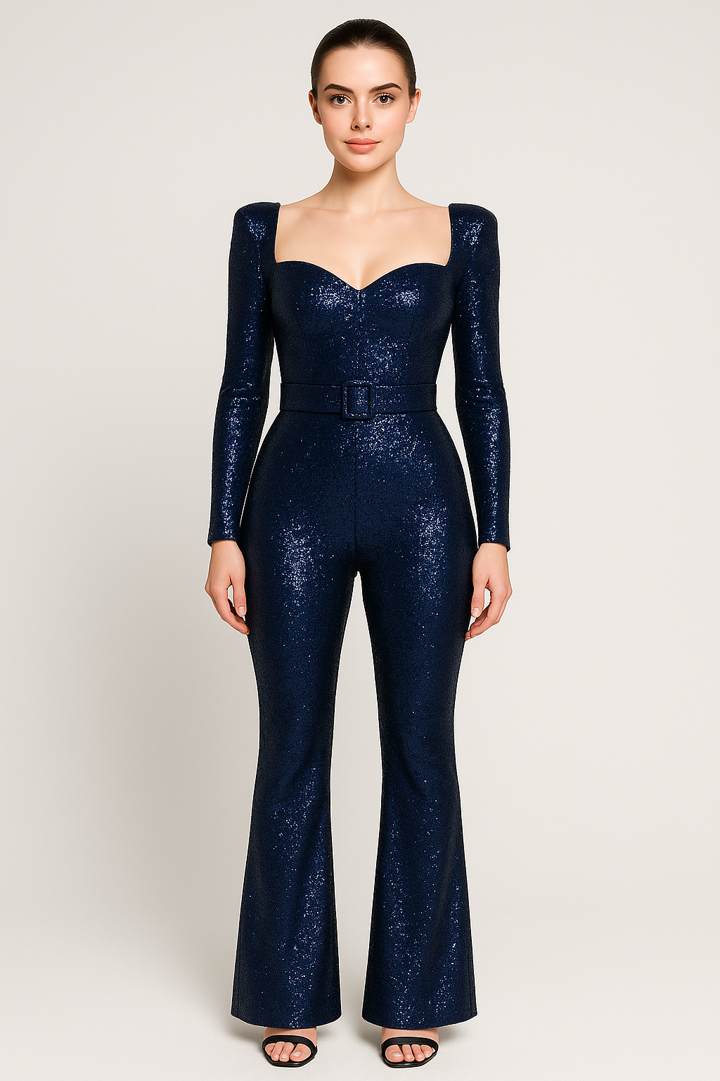 Tuta Luminosa con Paillettes e Maniche Lunghe - - 12/28/2024 jumpsuit Summer/Jumpsuit - Concept Palermo