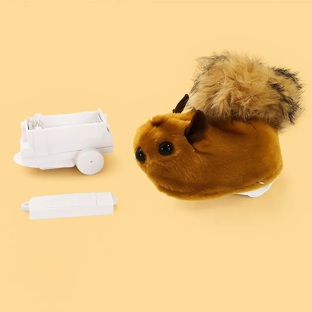 Interaktives Katzenspielzeug | Selbstfahrender Plüsch-Hamster