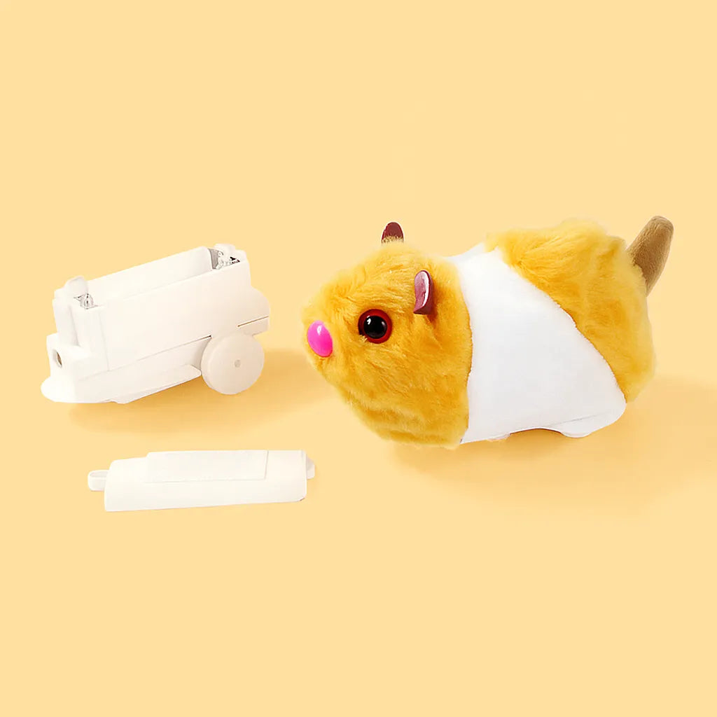 Interaktives Katzenspielzeug | Selbstfahrender Plüsch-Hamster