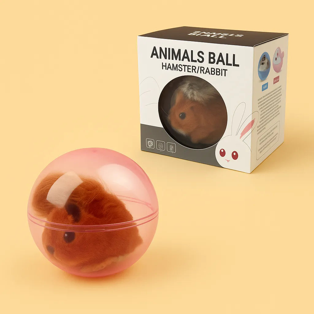 Interaktives Katzenspielzeug | Selbstfahrender Plüsch-Hamster