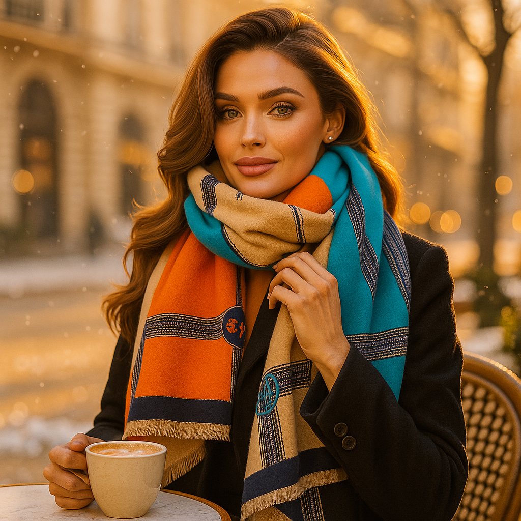 Écharpe en Pur Cachemire Ruby – Luxe, Confort et Élégance