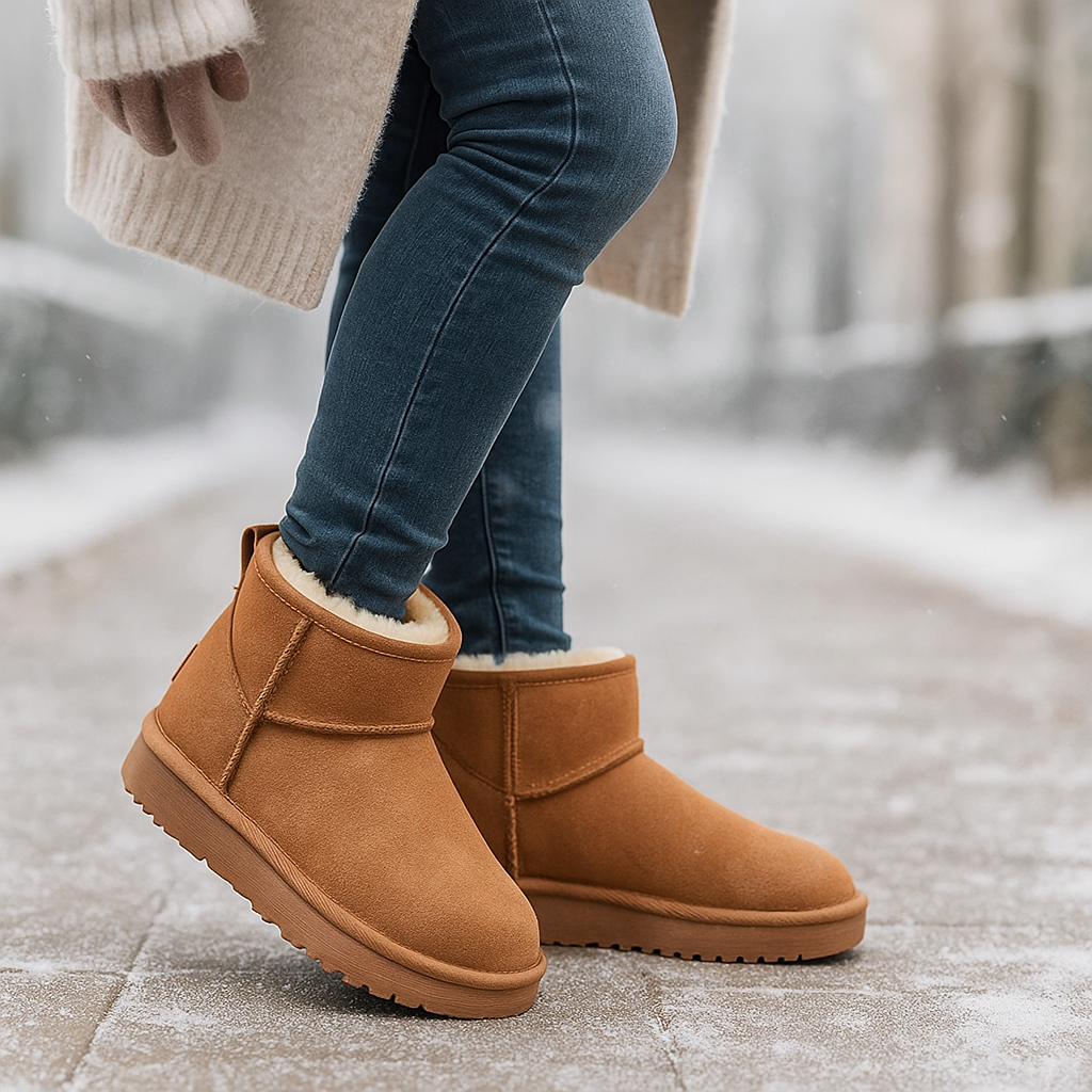 Bottes de Neige Kaycee en Suède Doublées