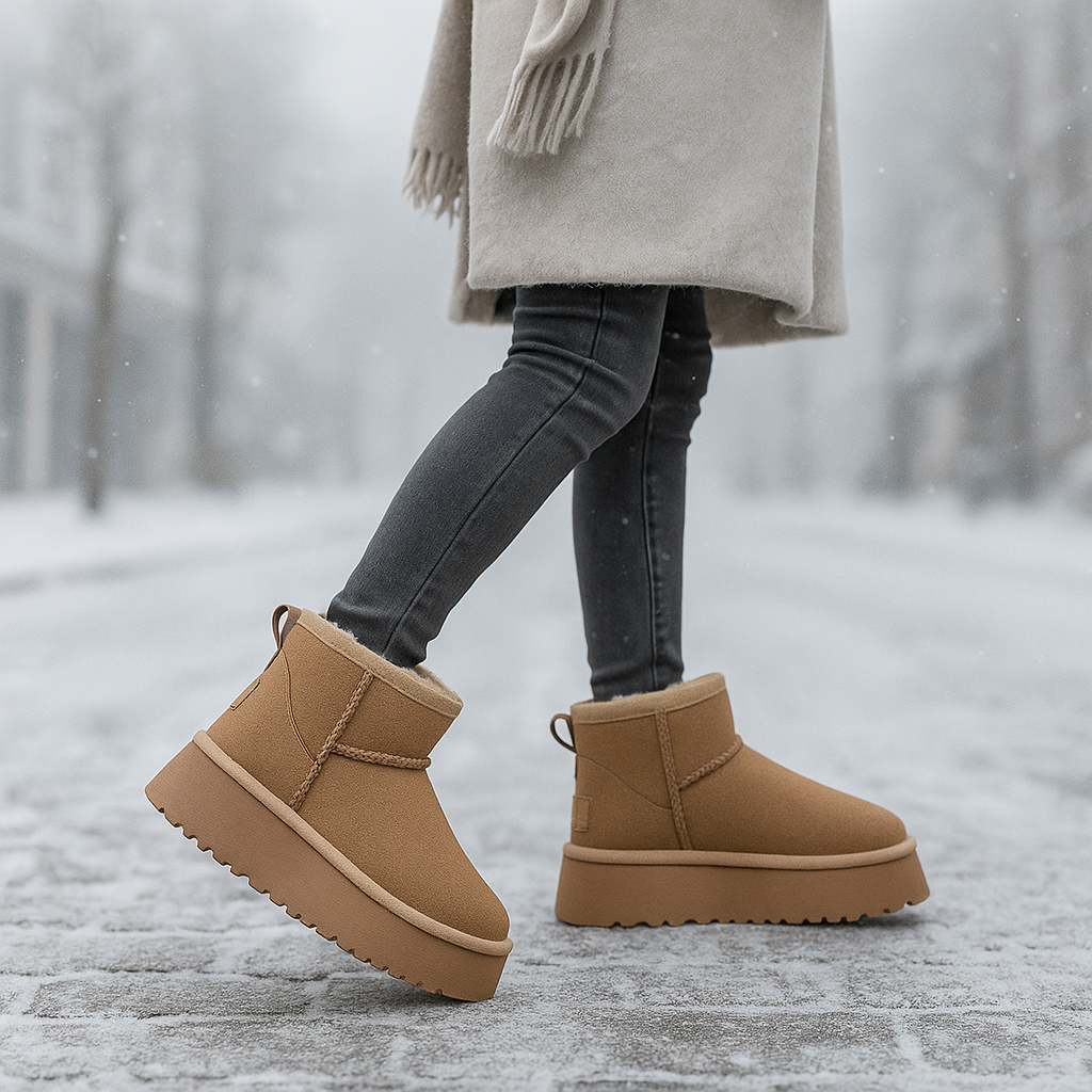 Bottes de Neige Kaycee en Suède Doublées