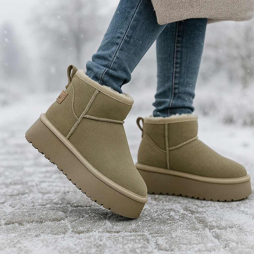 Bottes de Neige Kaycee en Suède Doublées