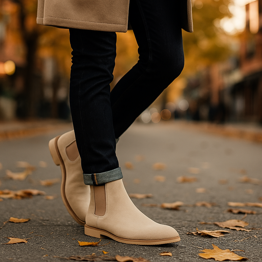 Luxe – Bottines Chelsea en Cuir Suédé