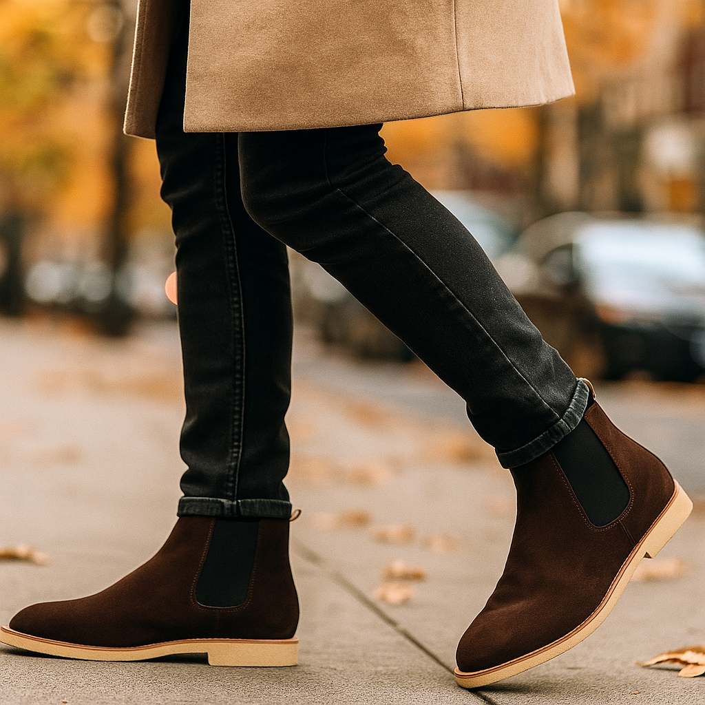 Luxe – Bottines Chelsea en Cuir Suédé