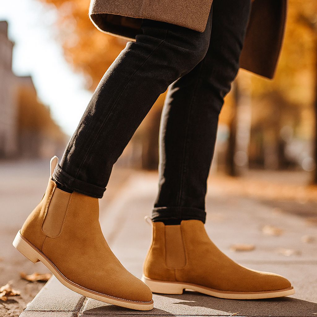 Luxe – Bottines Chelsea en Cuir Suédé