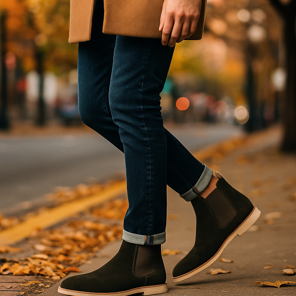 Luxe – Bottines Chelsea en Cuir Suédé